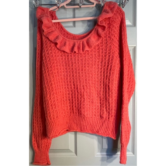 Anthropologie Ruffled Boat Neck Sweater NWT Size XL - Picture 9 of 16